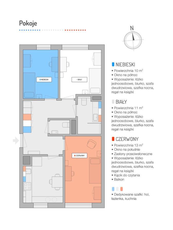 3 Kolory - Pokoje W Mieszkaniu Wspoldzielonym Warsaw Ngoại thất bức ảnh
